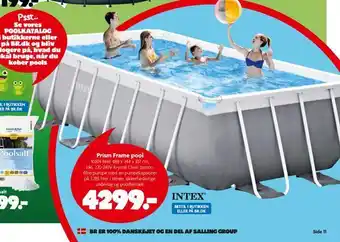 10874 liter. 488 x 244 x 107 cm. inkl. 220-240v krystal clear patron filterpumpe med en pumpekapacitet på 3785 liter i timen,