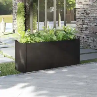 Bolig Center Plantekasse 150x50x70 cm massivt fyrretræ sort tilbud