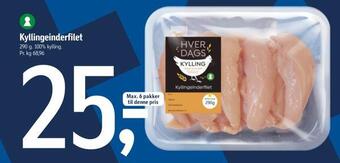 Føtex Kyllingeinderfilet tilbud