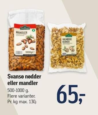 Føtex Svansø nødder eller mandler tilbud