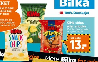 Bilka Kims Chips eller Snacks tilbud