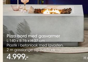 Bilka Pizzo Bord Med Gasvarmer tilbud