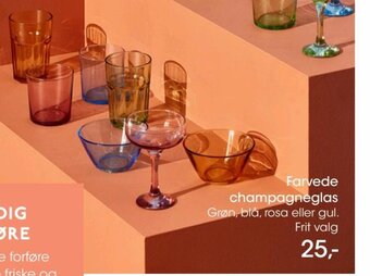 Farvede Champagneglas