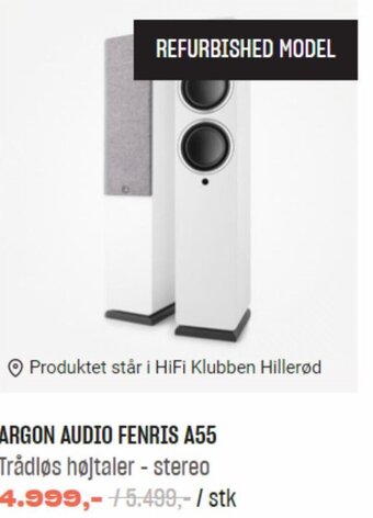 Hi-Fi Klubben Argon Audio Fenris A55 tilbud