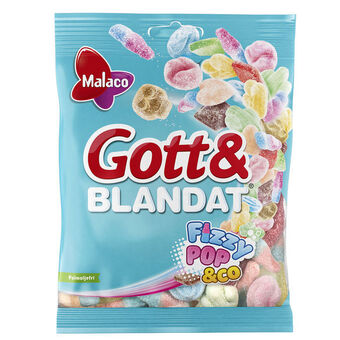 Motatos Malaco godt & blandet fizzypop 130g tilbud