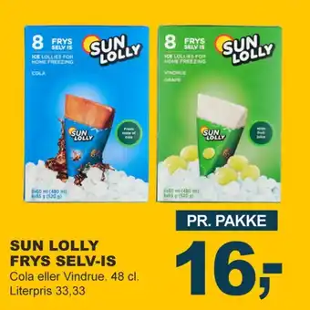 Let-Køb Sun lolly is frys selv tilbud