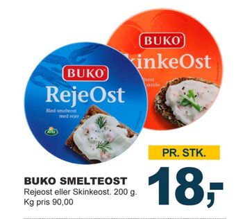 Let-Køb Buko smelte smøreost rejeost tilbud