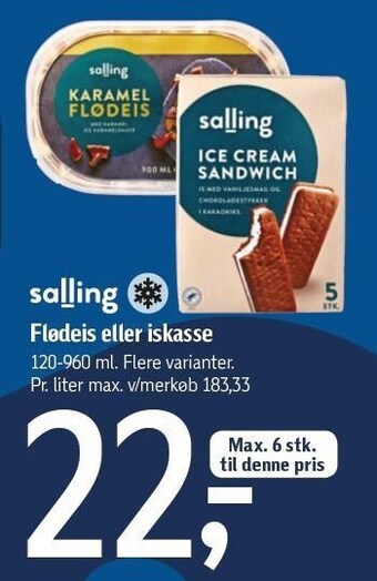 Føtex Salling flødeis eller iskasse tilbud