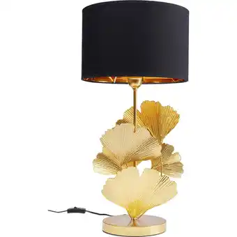 Flores bordlampe, guld/sort skærm