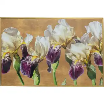 Iris blomster, billede i ramme