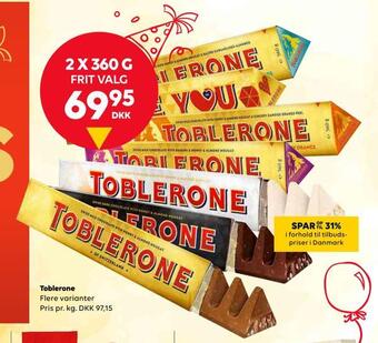 BorderShop Toblerone tilbud