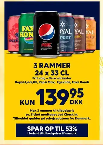 BorderShop Royal 4,6-5,8%, pepsi max, egekilde, faxe kondi tilbud