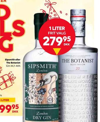 BorderShop Sipsmith eller the botanist tilbud