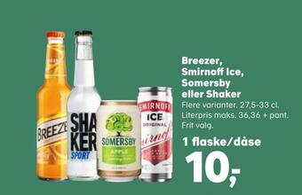 Kvickly Breezer, smirnoff ice, somersby eller shaker tilbud