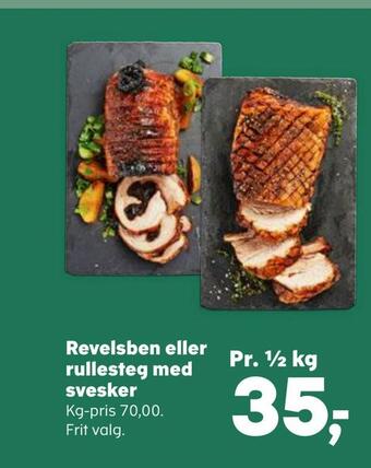 Revelsben eller rullesteg med svesker