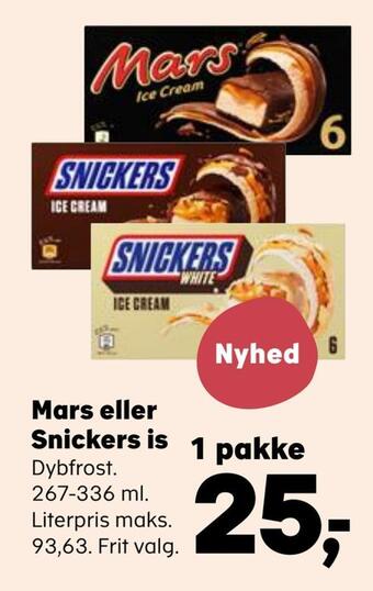 SuperBrugsen Mars eller snickers is tilbud