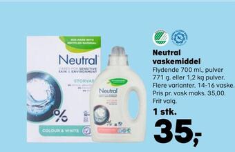 SuperBrugsen Neutral vaskemiddel tilbud