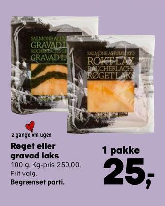 Kvickly Røget eller gravad laks tilbud