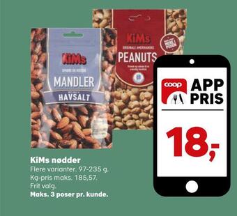 Kvickly Kims nødder tilbud