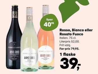 Kvickly Rosso, bianco eller rosato fuoco tilbud