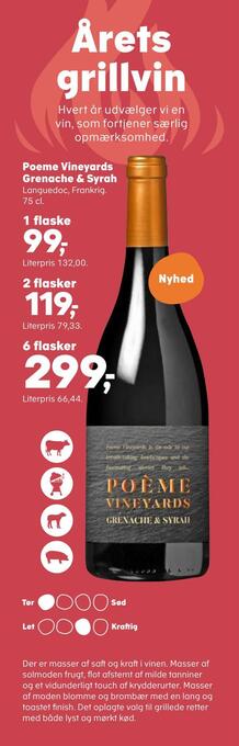 SuperBrugsen Poeme vineyards grenache & syrah tilbud