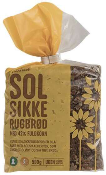 Solsikkerugbrød, 500 g