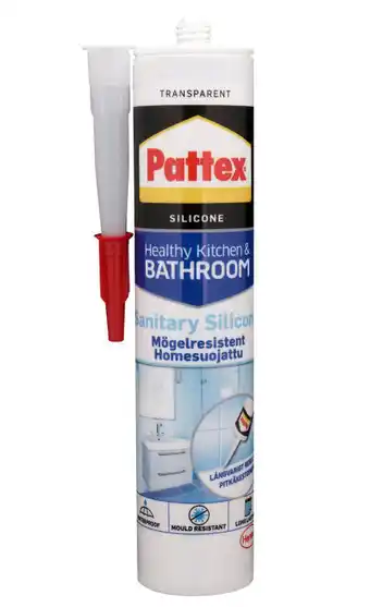 Pattex sanitetssilikone transparent 280 ml