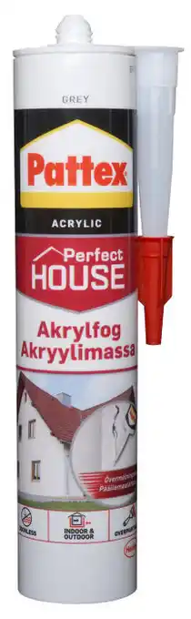 jem & fix Pattex acrylfugemasse grå 280 ml tilbud