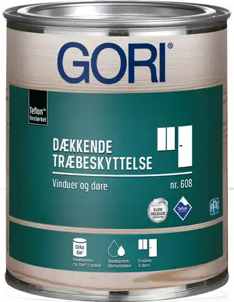 Gori 608 dækkende træbeskyttelse hvid 0,75 liter