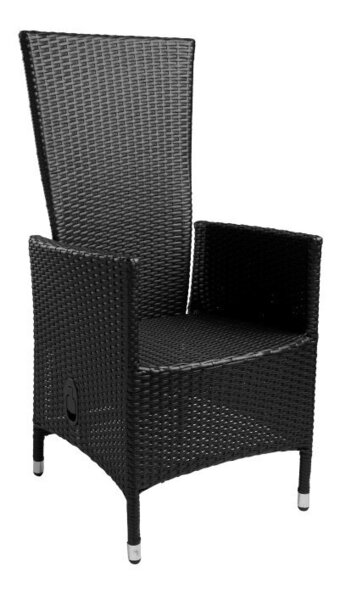 jem & fix Havestol tripoli i sort aluminium og rattan - sunlife tilbud