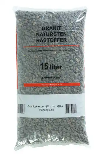 Safestone granitskærver 8/11 mm gråmix - grå stenungsund