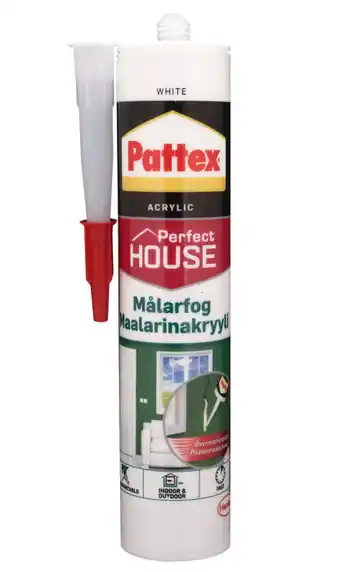 jem & fix Pattex malerfuge hvid 280 ml tilbud