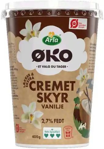 REMA 1000 Cremet skyr vanilje, 400 g tilbud