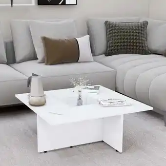 Sofabord 79,5x79,5x30 cm spånplade hvid
