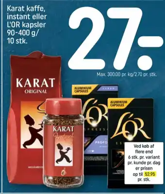 REMA 1000 Karat instant kaffe tilbud