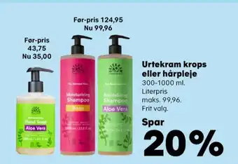 Kvickly Urtekram shampoo tilbud