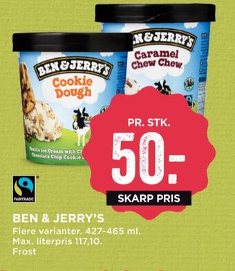 MENY Ben & jerry's is tilbud