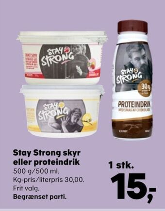SuperBrugsen Stay strong skyr vanilje tilbud