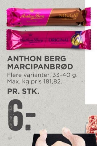 MENY Anthon berg marcipanbrød nougat tilbud