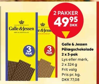 Galle & jessen pålægschokolade mælk
