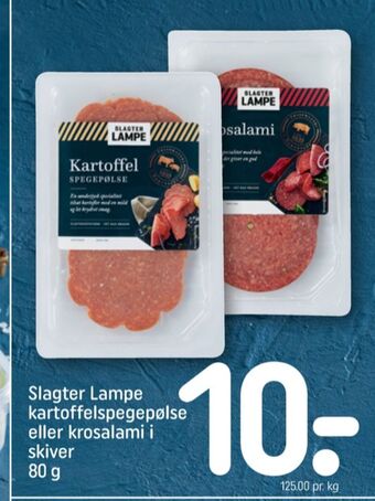 REMA 1000 Slagter lampe krosalami tilbud
