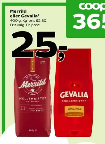 Coop 365 Merrild eller Gevalia tilbud