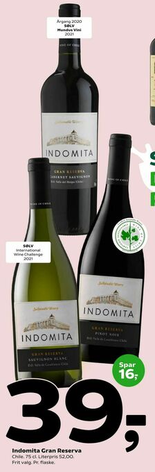Coop 365 Indomita Gran Reserva tilbud