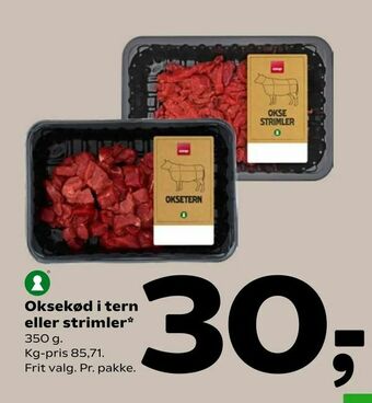 Coop 365 Oksekød i tern eller strimler tilbud