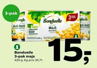 Coop 365 Bonduelle 3-pak majs tilbud
