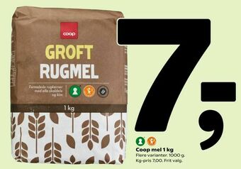 Coop 365 Coop mel 1 kg tilbud