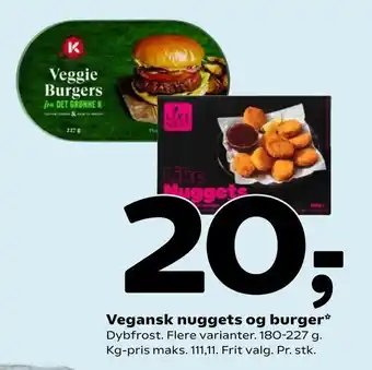 Coop 365 Vegansk nuggets og burger tilbud