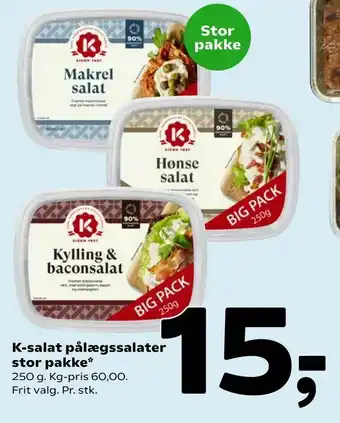Coop 365 K-salat pålægssalater stor pakke tilbud