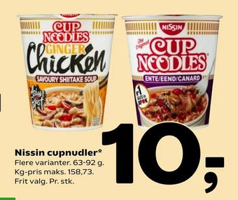 Coop 365 Nissin cupnudler tilbud
