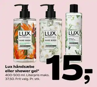 Coop 365 Lux håndsæbe eller shower gel tilbud